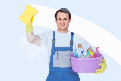 Deep cleaning equipment used by Collier Row carpet cleaners on a stained carpet